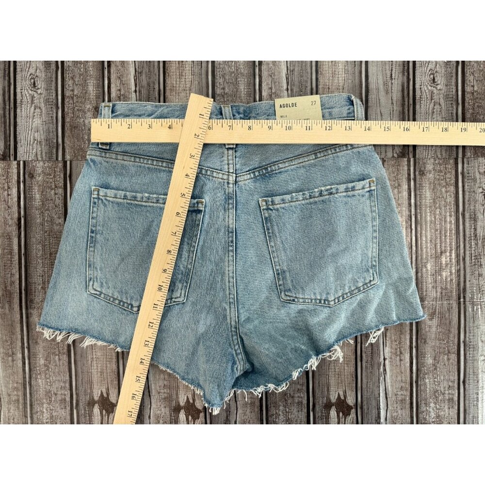 Agolde Mila Vintage HR Denim Short Size 27 Hazard Wash NWT mspr 148 Anth… - Picture 4 of 4